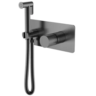 Гигиенический душ со смесителем Boheme Stick Touch 127-GM.2 оружейная сталь